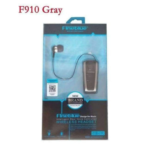Planet Gates Original box Gray F910 Mini portable Wireless Bluetooth Earphone Headset In-Ear Vibrating Alert Wear Clip Hands Free Earphone For Phone