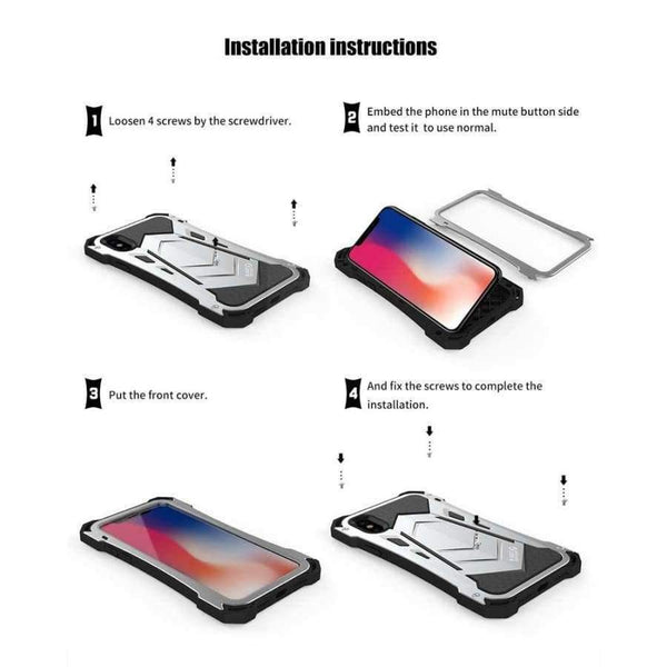 Planet Gates Original Brand Phone Case Metal Aluminum Silicone Luxury Steel Case Full Protection Phone Case Cover For iphone X JS0154