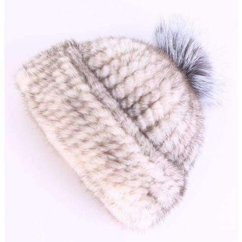 Planet Gates original / One Size Mink Real Fur Beanies Winter Hats for Women Warm Designer Cap with Pompom Fox Fur Ladies Brand New Russian Women Girls Caps 2018