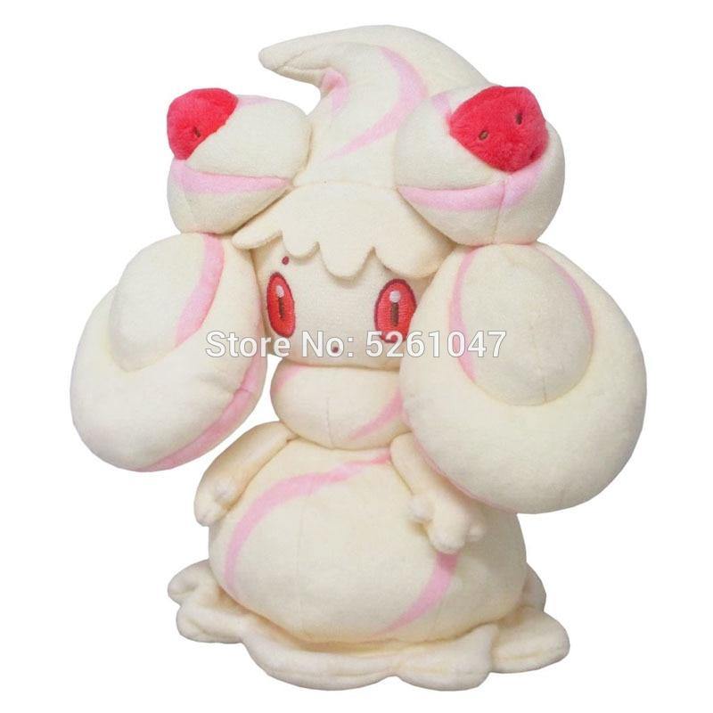 Original Pocket Monster Alcremie Plush Doll Sword Shield Stuffed Toy Cute Poke Figure 19cm Kid Gift (19cm High)