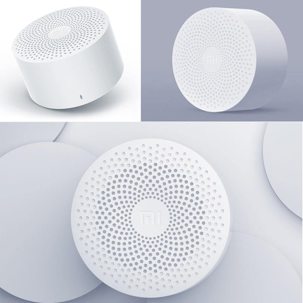 Planet Gates Original Xiaomi Mijia Bluetooth Speaker AI Control Wireless Portable Mini Bluetooth Speaker Stereo Bass With Mic HD Quality Call (White None)