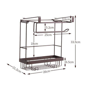Planet Gates ORZ Kitchen Storage Organizer Paper Holder Towel Hanger Spice Seasoning Storage Rack Cabinet Hanger Hook Kitchen Organizer Shelf