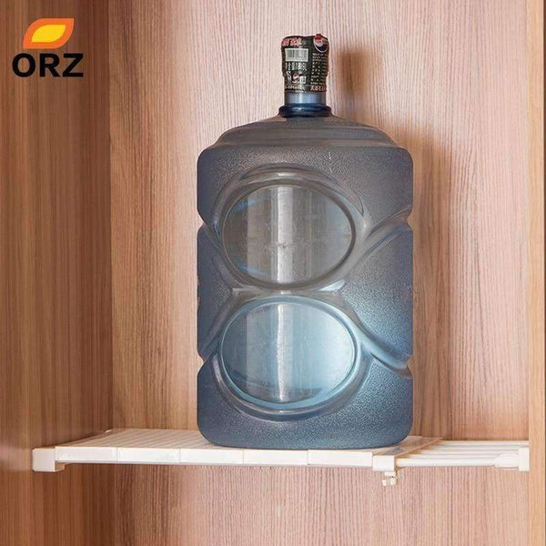 Planet Gates ORZ Retractable Closet Organizer Shelf Adjustable Kitchen Cabinet Storage Holder Cupboard Rack Wardrobe Organizer Bathroom Shelf