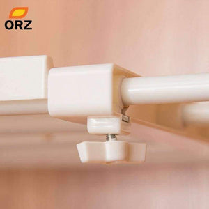 Planet Gates ORZ Retractable Closet Organizer Shelf Adjustable Kitchen Cabinet Storage Holder Cupboard Rack Wardrobe Organizer Bathroom Shelf