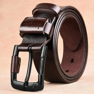 Men High Quality Genuine Leather Belt Luxury Brand Designer Belts Men  Fashion Strap Jeans Classic Black Pin Buckle Belt