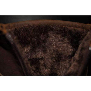 Planet Gates OTTO ZONE Men's Autumn/Winter Martin Boots Genuine Cow Leather High Top Ankle Boots Cotton-Padded Leather Shoes Size EU 39-46