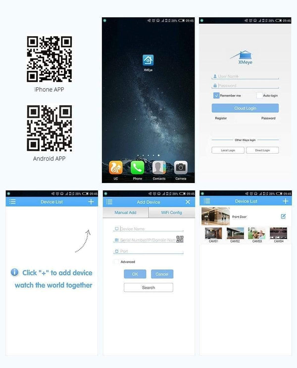 Planet Gates Outdoor Camera CCTV Video Surveillance Set Home Security Camera System App View