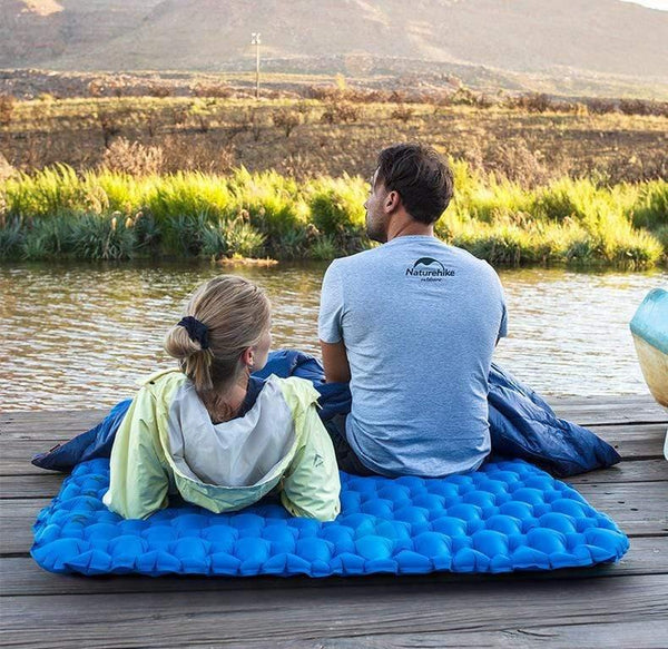 Planet Gates Outdoor Camping Inflatable Cushion Moisture-proof Sleeping Bag Mattress Mat Pad With Inflatable Bag For 1-2 Persons