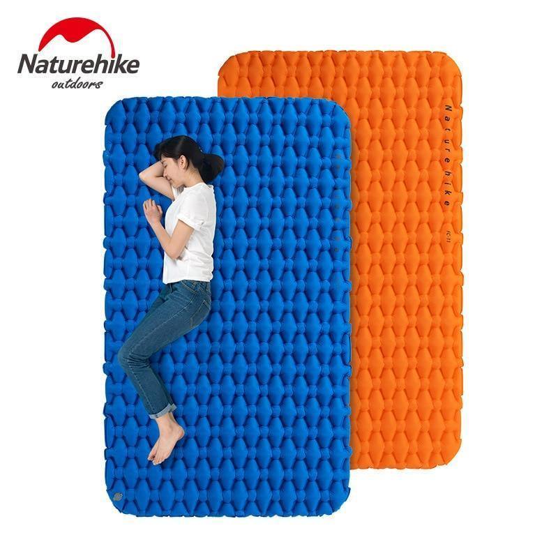 Planet Gates Outdoor Camping Inflatable Cushion Moisture-proof Sleeping Bag Mattress Mat Pad With Inflatable Bag For 1-2 Persons