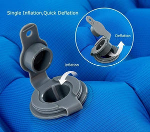 Planet Gates Outdoor Camping Inflatable Cushion Moisture-proof Sleeping Bag Mattress Mat Pad With Inflatable Bag For 1-2 Persons