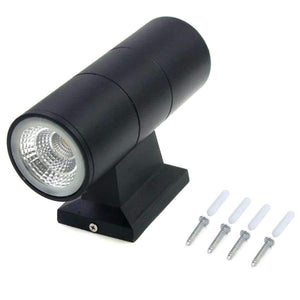 Planet Gates Outdoor Decorative IP65 Waterproof Wall Lamp Up Down Dual-Head Aluminum Cylinder COB LED 6W 10W Porch Lights AC 85-265V