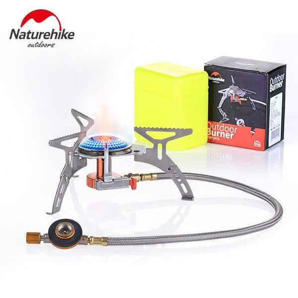 Planet Gates Outdoor Folding One-Piece Copper Stove Cooking Furnace End Split Type Gas Burners Portable Stove Gas Cookers Camping Equipment