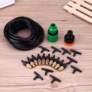 Planet Gates Outdoor Garden Misting Cooling System Fitting 4/7mm Hose 10pcs Nozzles Kit Sprinkler Watering Kits System Garden Supplies