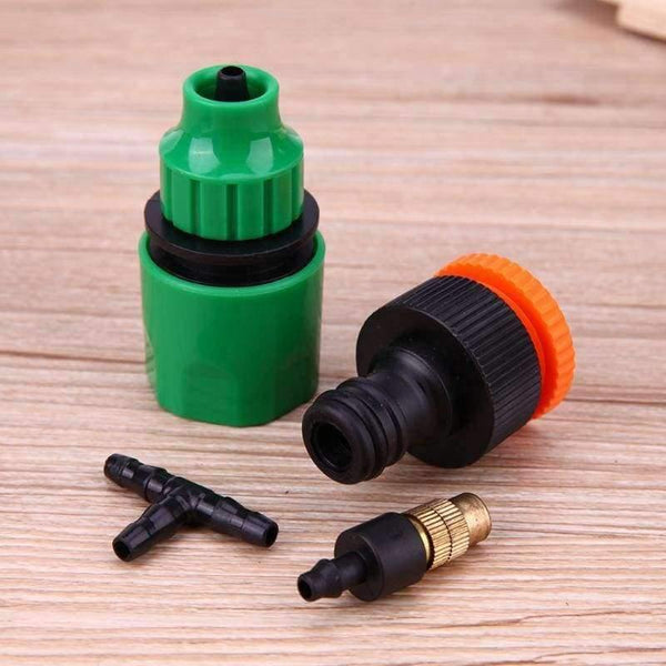 Planet Gates Outdoor Garden Misting Cooling System Fitting 4/7mm Hose 10pcs Nozzles Kit Sprinkler Watering Kits System Garden Supplies