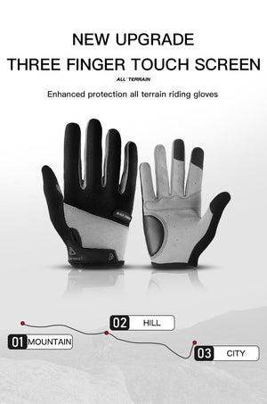Planet Gates Outdoor Men's Full Finger Cycling Gloves Guantes Ciclismo Road Mountain Bike MTB Gloves Long Finger Bicycle Gloves M L XL