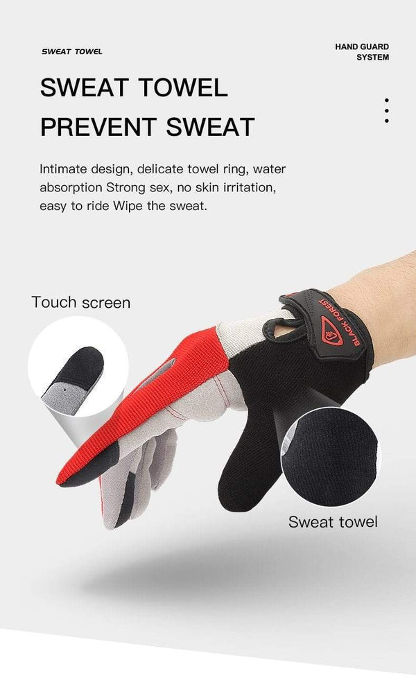 Planet Gates Outdoor Men's Full Finger Cycling Gloves Guantes Ciclismo Road Mountain Bike MTB Gloves Long Finger Bicycle Gloves M L XL