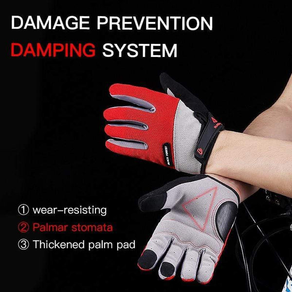 Planet Gates Outdoor Men's Full Finger Cycling Gloves Guantes Ciclismo Road Mountain Bike MTB Gloves Long Finger Bicycle Gloves M L XL