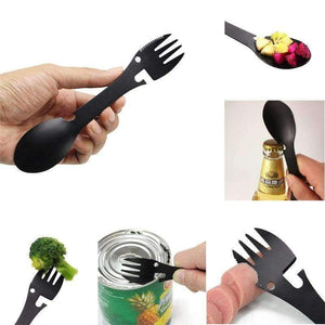 Planet Gates Outdoor Mini Portable Spoon Fork Lightweight Useful Titanium Camping Backpacking Cutlery Spork Fork Spoon