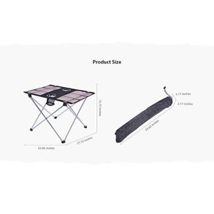 Planet Gates Outdoor Portable Foldable Table With Bottle Hole For Fishing Picnic Camping Portable Mini Rectangle Table Aluminum Alloy Holder