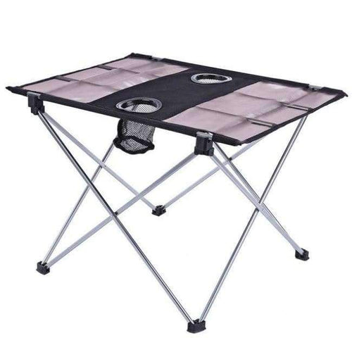 Planet Gates Outdoor Portable Foldable Table With Bottle Hole For Fishing Picnic Camping Portable Mini Rectangle Table Aluminum Alloy Holder