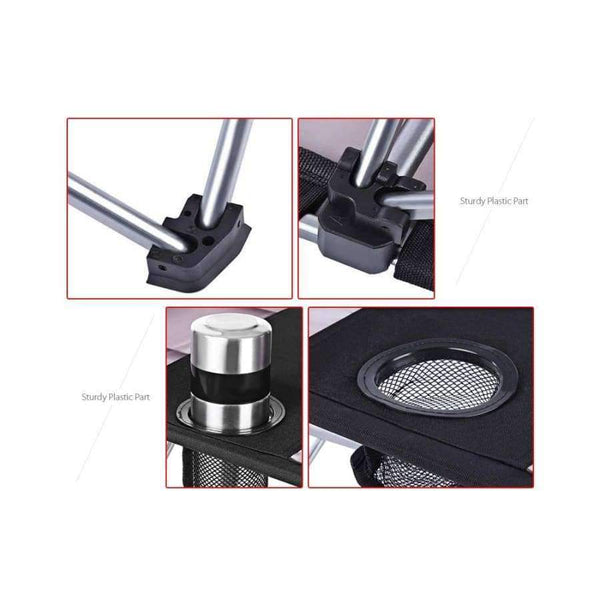 Planet Gates Outdoor Portable Foldable Table With Bottle Hole For Fishing Picnic Camping Portable Mini Rectangle Table Aluminum Alloy Holder