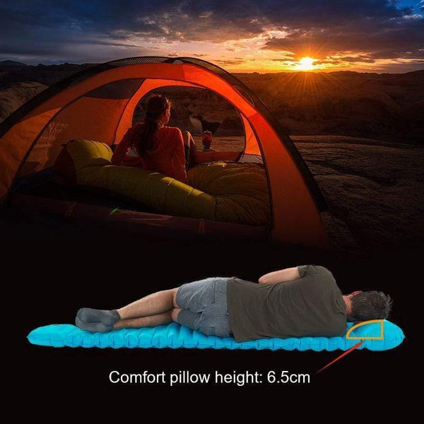Planet Gates Outdoor Push Inflatable Camping Mat Tent Outdoor Envelope Waterproof Sleeping Pad Picnic Folding Mattress NH18Q001-D