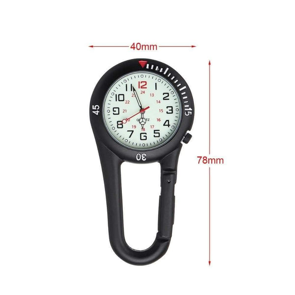 Planet Gates Outdoor Sport Pocketed Watch Men Women Mini Round Dial Arabic Numbers Nurses Quartz Analog Clip Carabiner Hook Watch