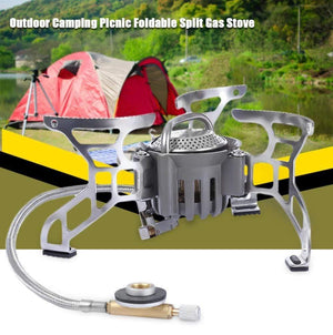 Planet Gates Outdoor Stove Camping Equipment Foldable Split Gas Stove Picnic Burners Stoves Cooking Tools