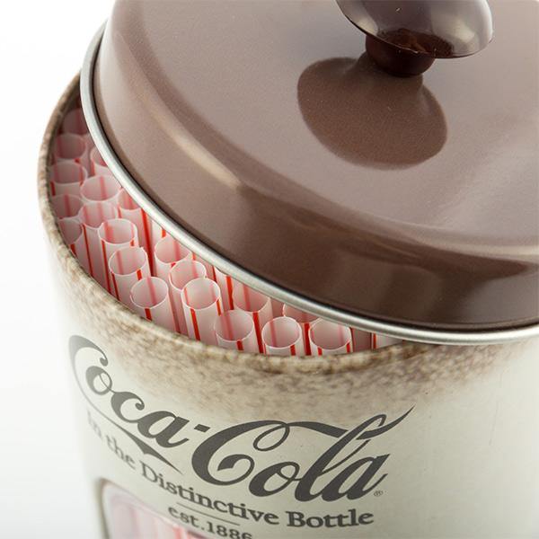 OUTLET Coca-Cola Vintage Straw Container (No packaging)