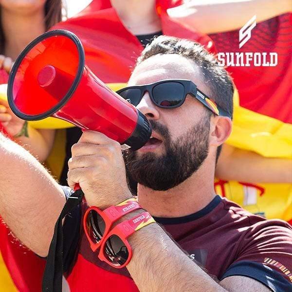 OUTLET Red Sunfold Spain World Cup Roll-Up Sunglasses (No packaging)