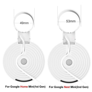 Planet Gates Outlet Wall Mount Holder for Google Home Mini (1st Gen) Google Nest Mini (2st Gen) Cord Management for Google Mini Smart Speaker