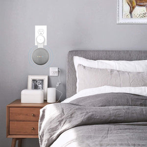 Planet Gates Outlet Wall Mount Holder for Google Home Mini (1st Gen) Google Nest Mini (2st Gen) Cord Management for Google Mini Smart Speaker