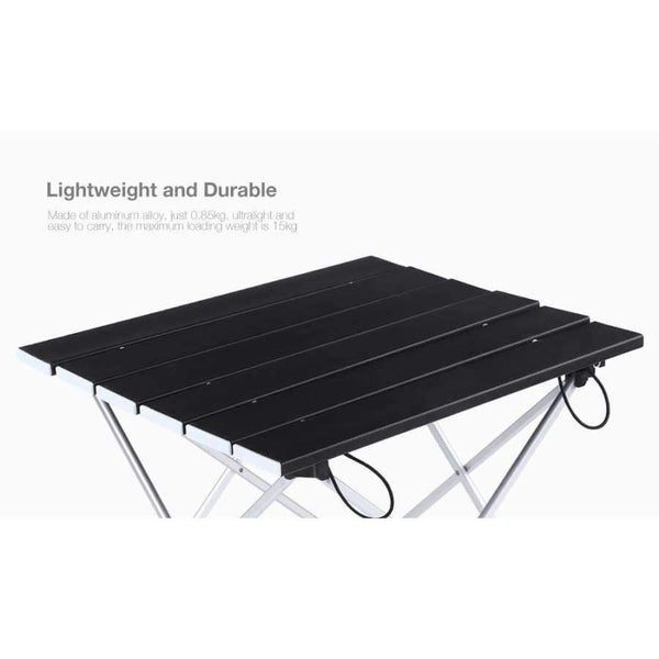Planet Gates Outlife Portable Outdoor BBQ Camping Picnic Aluminum Alloy Folding Table Portable Lightweight Rain-Proof Mini Rectangle Table