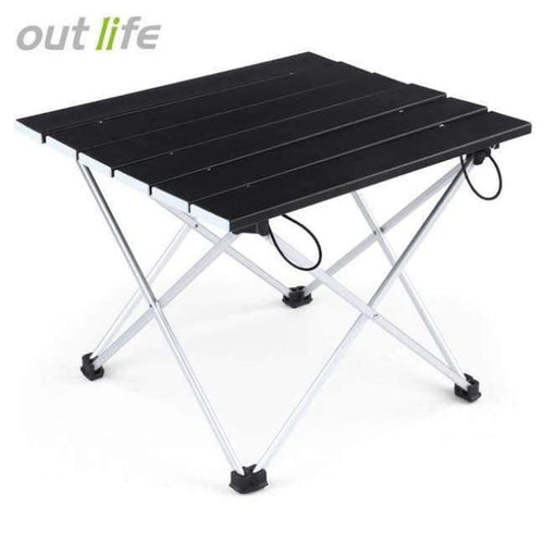 Planet Gates Outlife Portable Outdoor BBQ Camping Picnic Aluminum Alloy Folding Table Portable Lightweight Rain-Proof Mini Rectangle Table