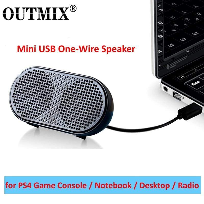 Planet Gates OUTMIX Portable Sound Box Mini Speaker USB Powered Stereo Computer Speaker Loudspeaker Subwoofer for PS4 Game Notebook Laptop PC