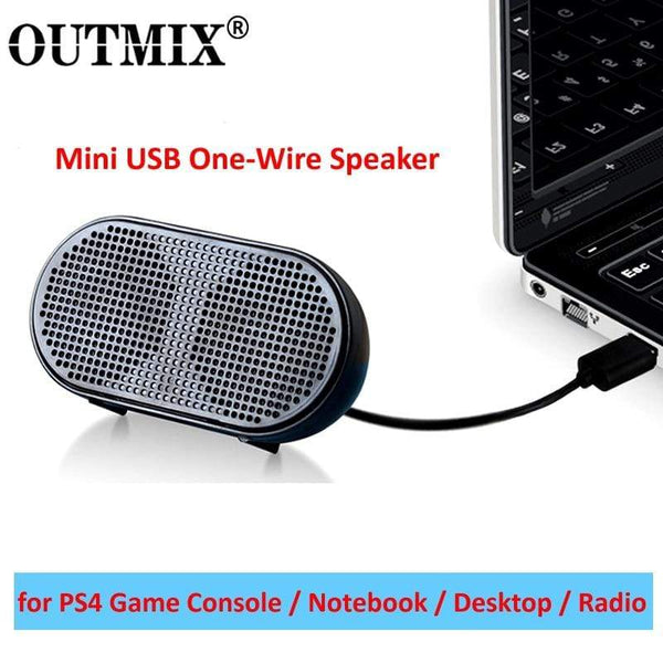 Planet Gates OUTMIX Portable Sound Box Mini Speaker USB Powered Stereo Computer Speaker Loudspeaker Subwoofer for PS4 Game Notebook Laptop PC