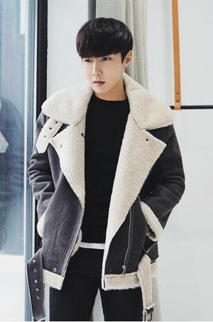 Planet Gates outside GREY / M Thick Warm Oblique Zipper Unique Designer Mens Suede Jackets Coat With Fur Lining Winter