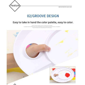 Planet Gates oval Professional No-Clean Acrylic Paint Palette  For Acrylic Painting Pigments Can Be Teared Paletas Palette Art Supplies