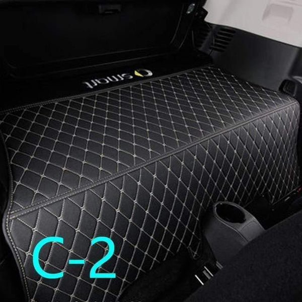 Planet Gates overall black-logo Car rear tail box anti-dirty pad for smart 451 fortwo Modification accessories trunk protection mat logo decoration car styling