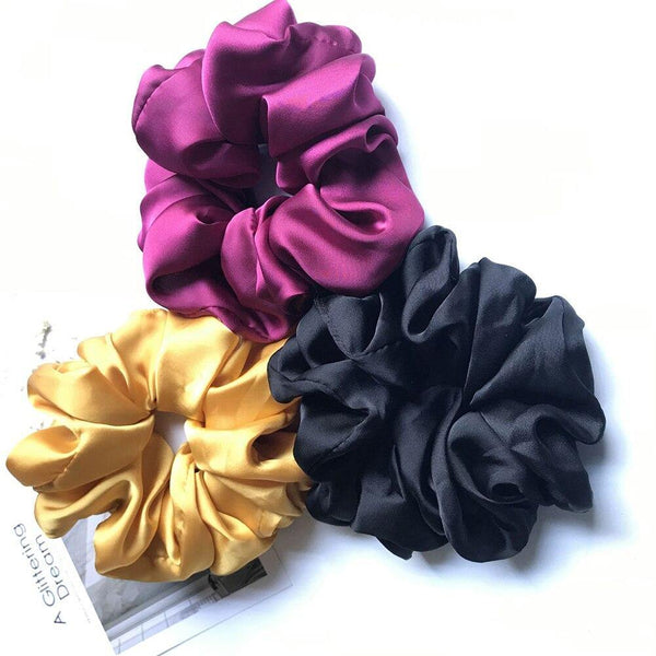 Oversized Scrunchies Big Rubber Hair Ties Elastic Hair Bands Girs Ponytail Holder Smooth Satin Scrunchie Women Hair Accessories