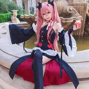Planet Gates Owari No Seraph Of The End Krul Tepes Wigs Cosplay Costumes Lolita Dress Vampire Uniforms 6Pcs/Set For Halloween Party