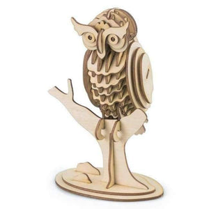 Planet Gates Owl / China 10 Kinds DIY 3D Wooden Animal&Building Puzzle Game Assembly Toy Gift for Children Kids Adult Model Kits TG207