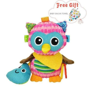 Planet Gates Owl Crib Hanging Toys For Babies Soft Animals Giraffe Rattle Bell Stroller Toys For Kids Teether Early Learning Education Color Toys