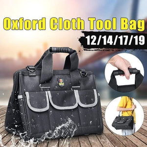 Oxford Tool Bag Waterproof Hand Tool Storage Bag Electrician Bag Large Capacity Tool Storage Bag 12/14/17/19 Inch