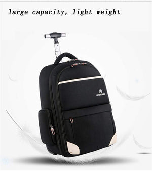 Planet Gates Oxford Trolley Travel Backpack Hand Luggage Suitcase Bags on Wheels Unisex Rolling Duffle Bag WSD-12911