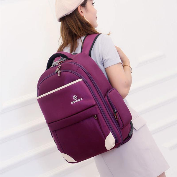 Planet Gates Oxford Trolley Travel Backpack Hand Luggage Suitcase Bags on Wheels Unisex Rolling Duffle Bag WSD-12911