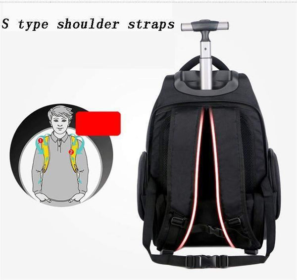 Planet Gates Oxford Trolley Travel Backpack Hand Luggage Suitcase Bags on Wheels Unisex Rolling Duffle Bag WSD-12911