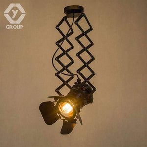 Planet Gates OY16C04A black / 31-40W / China OYGROUP Industrial Loft Stretch Ceiling Lamps Iron Lamp Body E27 Bulbs Retro Spotlight Track Lights Commercial Decoration bar
