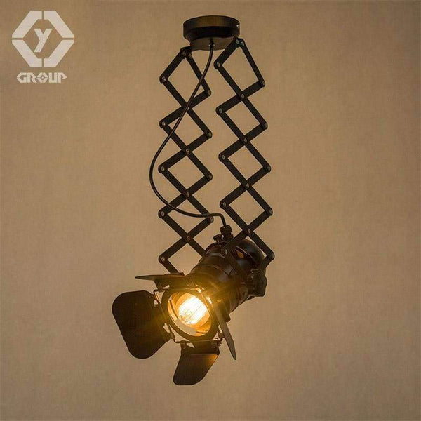Planet Gates OY16C04A black / 31-40W / China OYGROUP Industrial Loft Stretch Ceiling Lamps Iron Lamp Body E27 Bulbs Retro Spotlight Track Lights Commercial Decoration bar