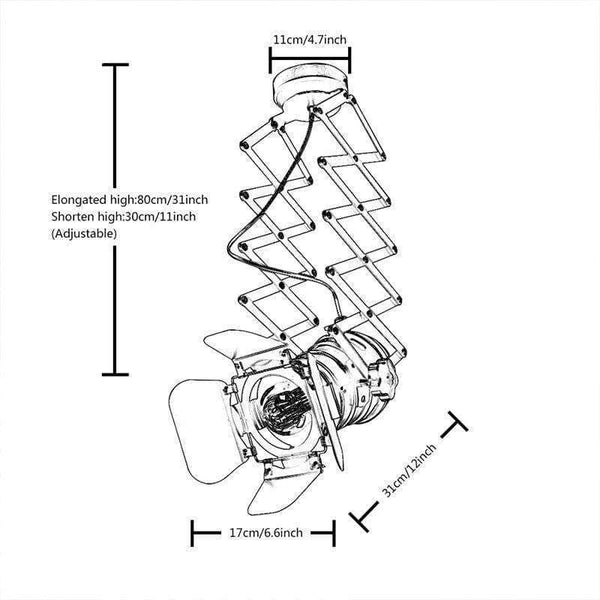 Planet Gates OY16C04A black / 31-40W / China OYGROUP Industrial Loft Stretch Ceiling Lamps Iron Lamp Body E27 Bulbs Retro Spotlight Track Lights Commercial Decoration bar